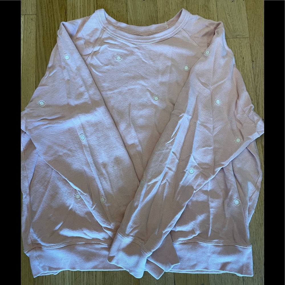 The Great Pink Sweatshirt with Embroidery Detail (2)